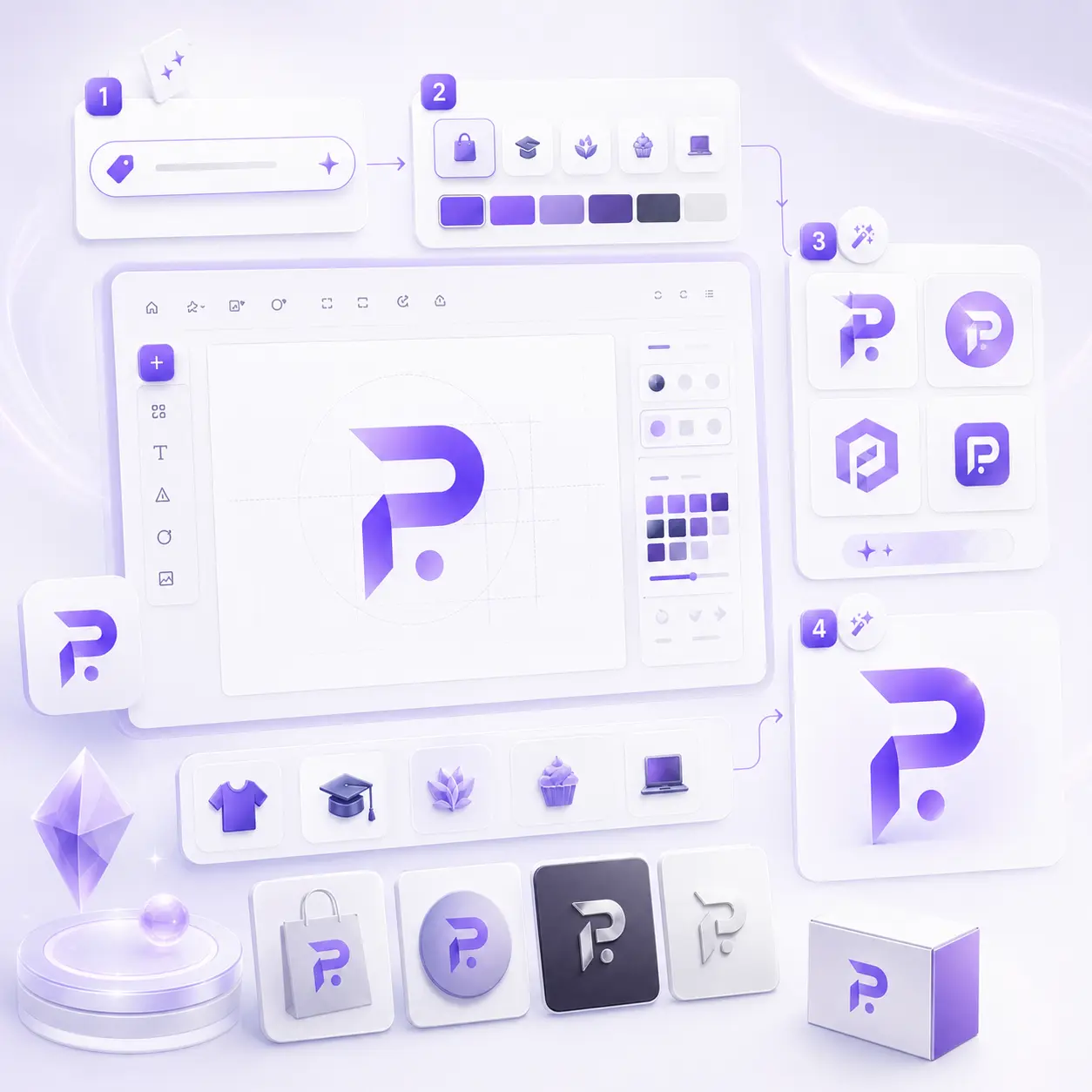 Creating a logo with AI in Pendid