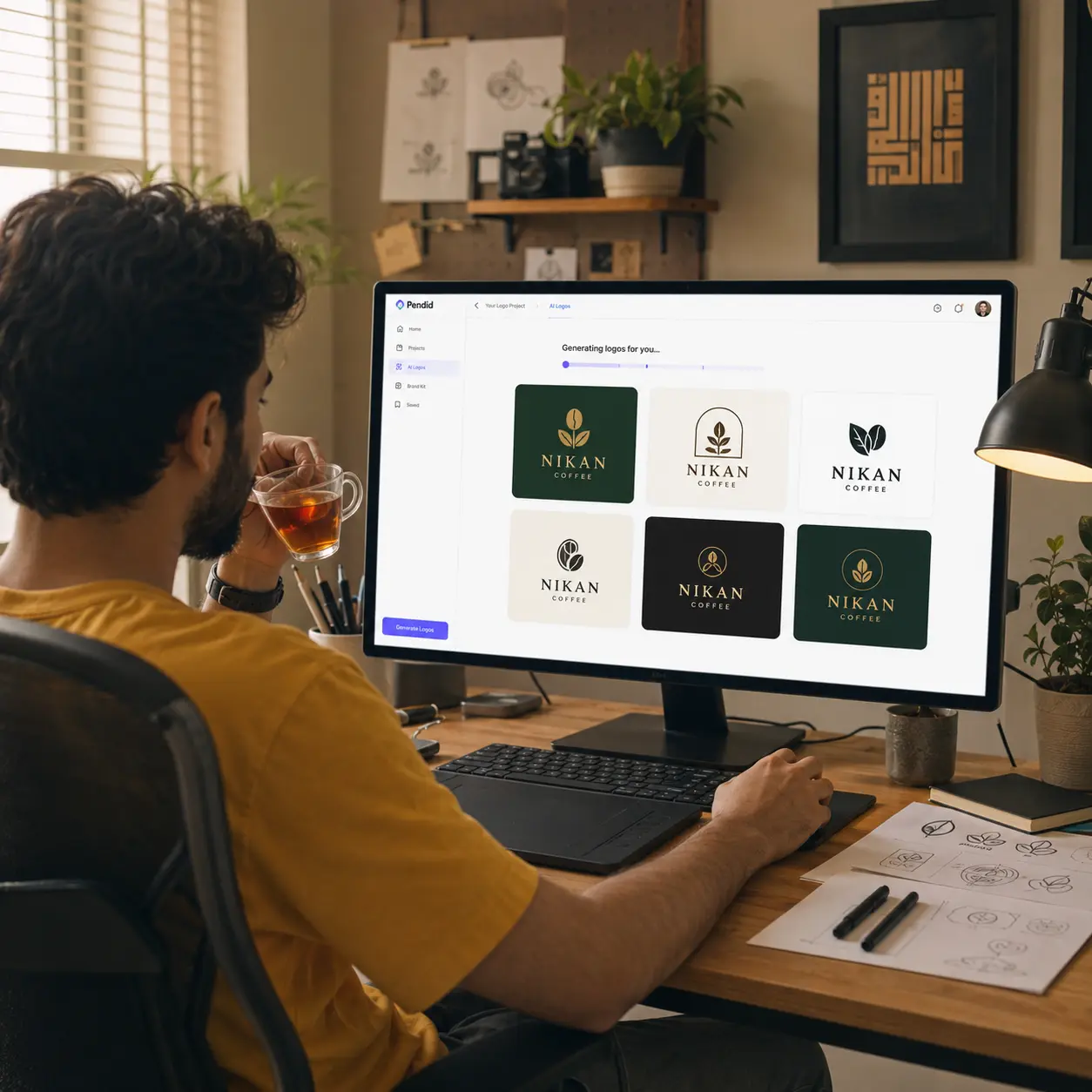 Online logo maker for stores and social pages